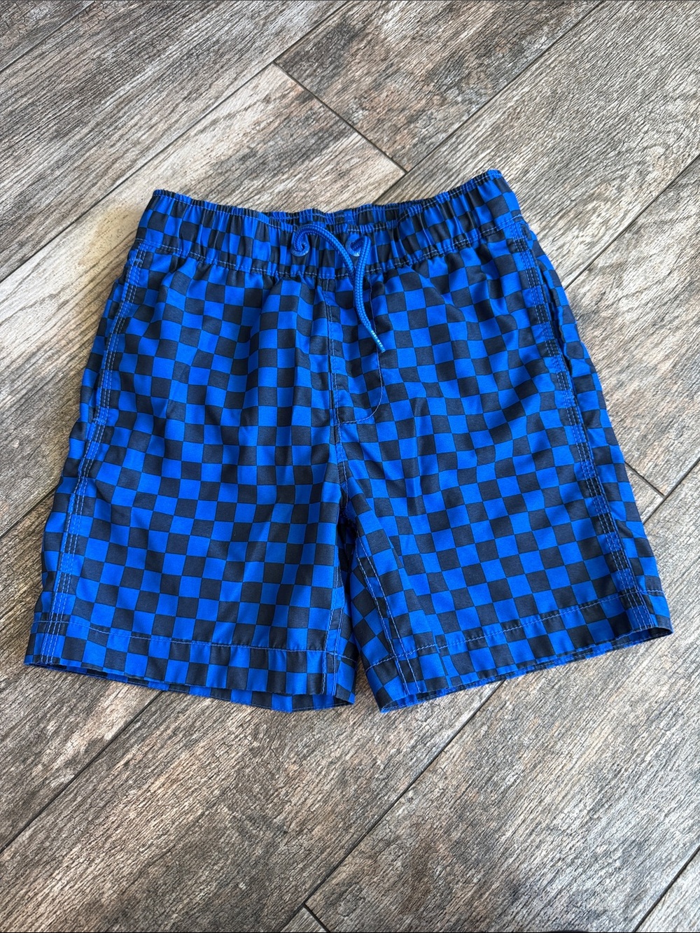 GAP Blue and Black Check Swim Trunks